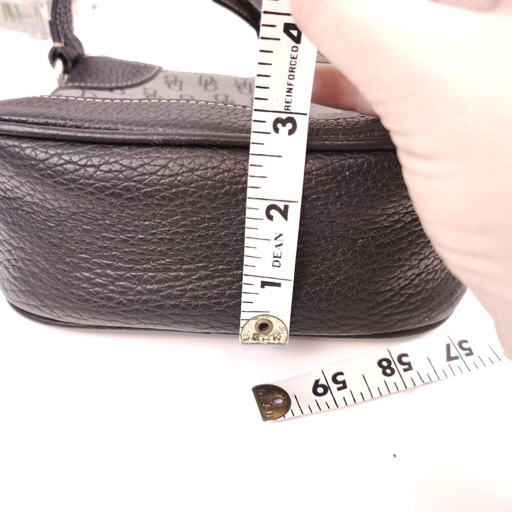 Vtg Dooney & Bourke Leather & Canvas All Weather Signature DB Logo W/ Charm Y2K - Picture 13 of 13